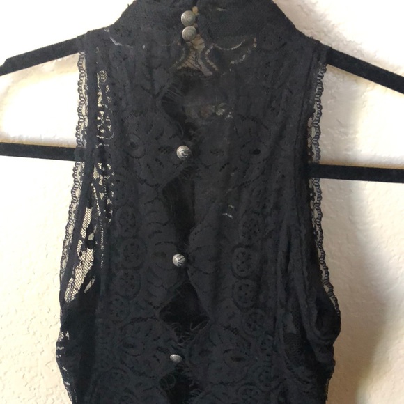 Sexy black lace free people dress size 0 - Picture 4 of 6